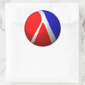 Schlichte Racket-Aufkleber Runder Aufkleber (Tasche)