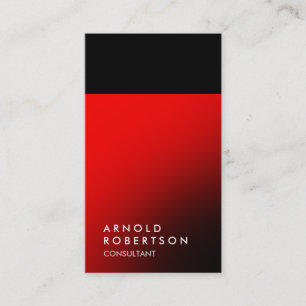 Schlichte Red Black Trendy Consultant-Visitenkarte Visitenkarte