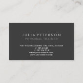 Schlichte Red Grau Fitness Trainer Business Card Visitenkarte (Rückseite)