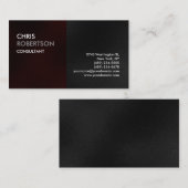 Schlichte Red Gray Attraktive Charm Business Card Visitenkarte (Vorne/Hinten)