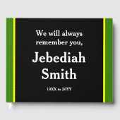 Schlichte, respektable Erinnerungen Gästebuch (Vorderseite)