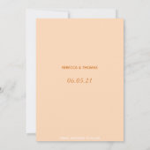 schlichte Retro ohne Foto Save the Date (Rückseite)