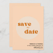 schlichte Retro ohne Foto Save the Date (Vorne/Hinten)