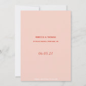 schlichte Retro ohne Foto Save the Date (Rückseite)