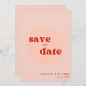 schlichte Retro ohne Foto Save the Date (Vorne/Hinten)