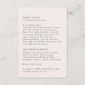 Schlichte romantische, einfache Soft Blush Solid B Begleitkarte (Rückseite)