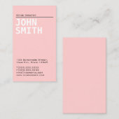 Schlichte rosa Bühne Director Business Card Visitenkarte (Vorne/Hinten)