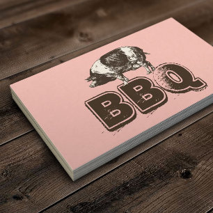 Schlichte rosa GRILLEN Visitenkarte