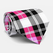 Schlichte rosa karierte Krawatte (Gerollt)