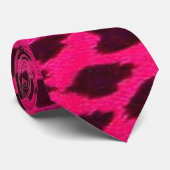 Schlichte rosa Leopard-Druck-Krawatte - großer Krawatte (Gerollt)