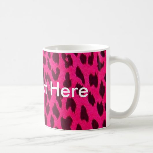 Schlichte rosa Leopard-Druck-Tasse Kaffeetasse (Rechts)
