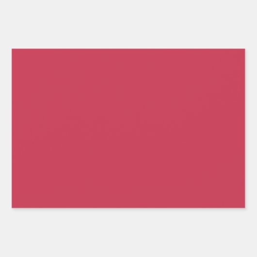 Schlichte Rose Französisch Himbeere Rosa Schatten Geschenkpapier Set (Vorderseite 3)