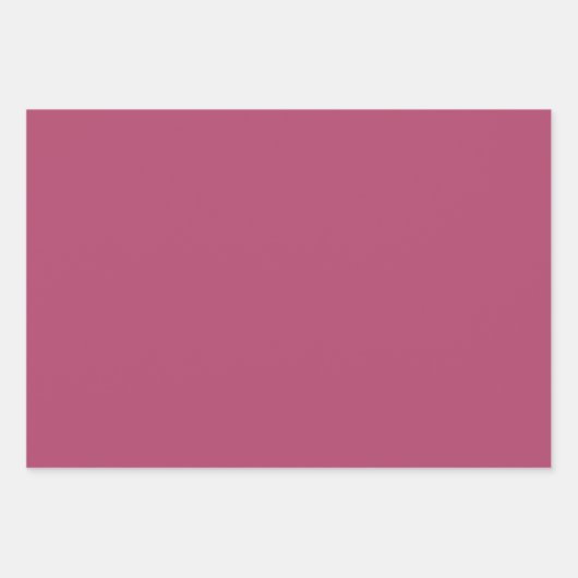 Schlichte Rose Französisch Himbeere Rosa Schatten Geschenkpapier Set (Vorderseite 2)