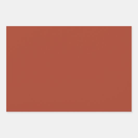 Schlichte Rostbraun Geschenkpapier Set (Vorderseite)