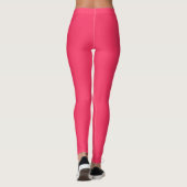 Schlichte Rot-Festfarbe Leggings (Rückseite)