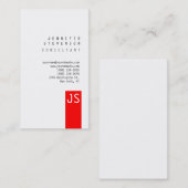 Schlichte rote, vertikale, saubere Visitenkarte fü (Vorne/Hinten)