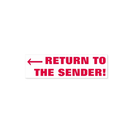 Schlichte Rubber-Briefmarke "Return to Sender" Permastempel (Design)