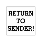 Schlichte "RÜCKKEHR ZUM SENDER!" Briefmarke Gummistempel (Prägung)