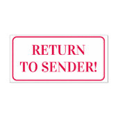 Schlichte "RÜCKKEHR ZUM SENDER!" Briefmarke Permastempel (Design)