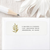 Schlichte Rücksendeadressen-Aufkleber aus Goldblät (Insitu)