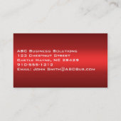 Schlichte Schattierungen Beruflicher Geschäftskart Visitenkarte (Rückseite)