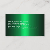 Schlichte Schattierungen grüner Beruflicher Visite Visitenkarte (Rückseite)