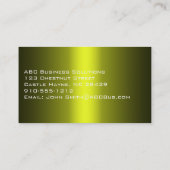 Schlichte Schattierungen von Beruflichen Goldkarte Visitenkarte (Rückseite)
