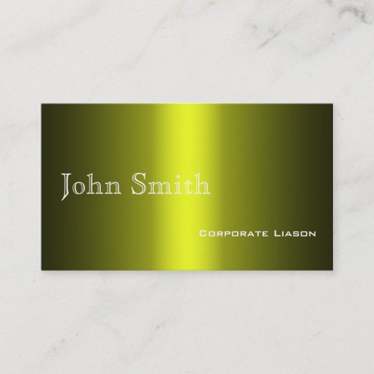 Schlichte Schattierungen von Beruflichen Goldkarte Visitenkarte (Vorderseite)