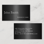 Schlichte Schattierungen von grauen Beruflichen Vi Visitenkarte (Vorne/Hinten)