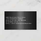Schlichte Schattierungen von grauen Beruflichen Vi Visitenkarte (Rückseite)