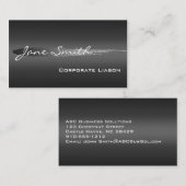 Schlichte Schattierungen von grauen Beruflichen Vi Visitenkarte (Vorne/Hinten)