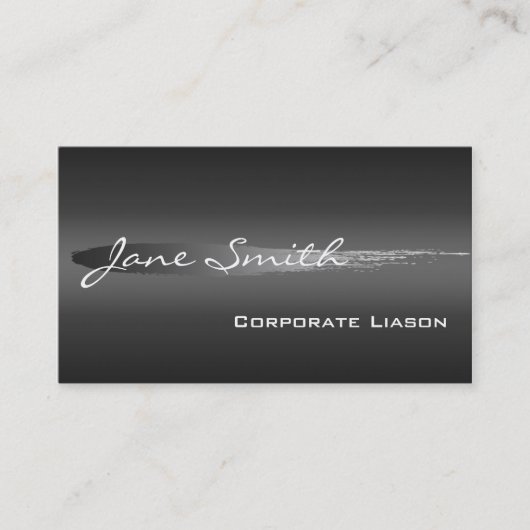 Schlichte Schattierungen von grauen Beruflichen Vi Visitenkarte (Vorderseite)