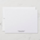 Schlichte schimmernde Eleganz, kohlengraue Hochzei Einladung (Rückseite)