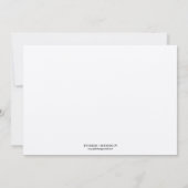 Schlichte schimmernde Eleganz, moderne Bronzeheira Einladung (Rückseite)