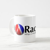 Schlichte Schläger-Tasse Kaffeetasse (Vorderseite Links)