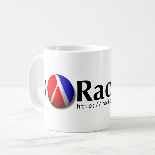 Schlichte Schläger-Tasse Kaffeetasse (Vorderseite Links)