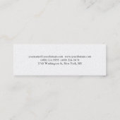 Schlichte schlanke Berufliche moderne Visitenkarte (Rückseite)