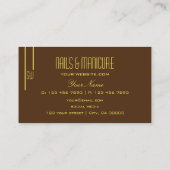 Schlichte Schokolade braun mit Monogramm Beruflich Visitenkarte (Rückseite)