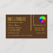 Schlichte Schokoladenbraun mit Beruflichem Logo Visitenkarte (Rückseite)