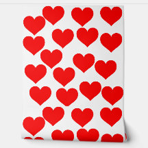 Schlichte, schöne Liebe mit roten Tapeten