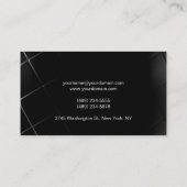 Schlichte schwarz-graue Streifen-Visitenkarte Visitenkarte (Rückseite)