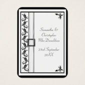 Schlichte Schwarz-Weiß-Hochzeit danke (Vorderseite)