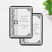 Schlichte Schwarz-Weiß-Hochzeit danke (Schreibtisch)