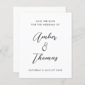 Schlichte Schwarz-Weiß-Kalligraphie Rett (Vorne/Hinten)