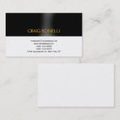 Schlichte Schwarz-weiße Strip-Visitenkarte Visitenkarte (Vorne/Hinten)