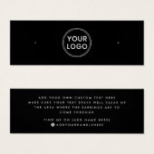 Schlichte schwarze, benutzerdefinierte Logo-Ohrrin (Vorne & Hinten)