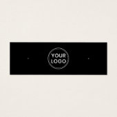 Schlichte schwarze, benutzerdefinierte Logo-Ohrrin (Vorderseite)