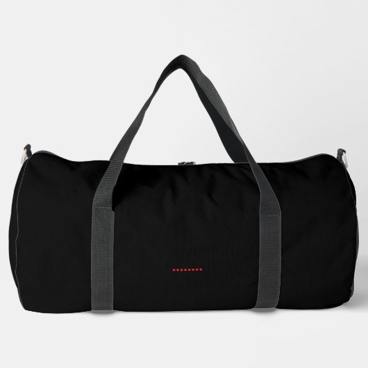 Schlichte schwarze Druckfarbe Nähen große Duffelta Duffle Bag (Vorderseite)