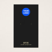 Schlichte Schwarze Karte für die Wiedergabe des Lo (Vorderseite)