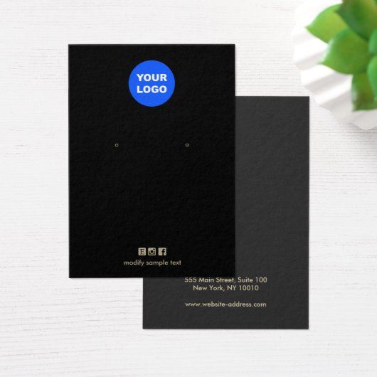 Schlichte Schwarze Karte für die Wiedergabe des Lo (Schreibtisch)